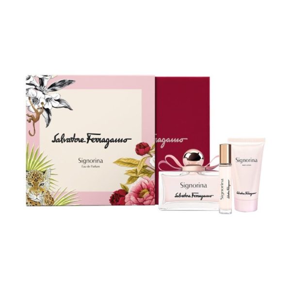 SALVATORE FERRAGAMO - Cofanetto Signorina - Eau De Parfum 100ml + Travel Spray 10ml + Body Lotion 50ml