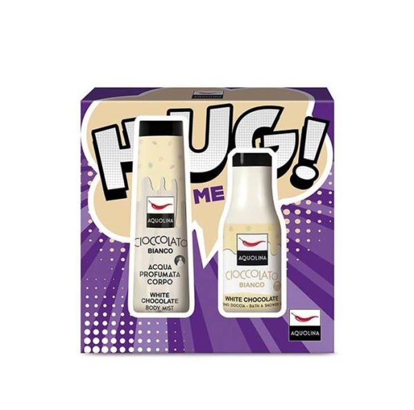 Aquolina Hug Me! Cioccolato Bianco Bagno e Latte 250ml Cofanetto