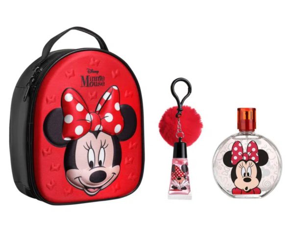 MINNIE ZIP CASE EDT 100 ML + LIP GLOSS WITH POMPOM CHARM