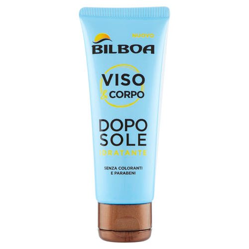 Bilboa viso corpo formato viaggio doposole idratante senza coloranti e parabeni 75ml