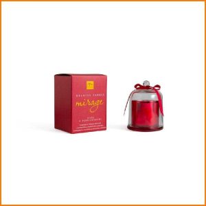 CANDELA IN CAMPANA DI VETRO FRAGRANZA SANDALWOOD SPICED PEAR