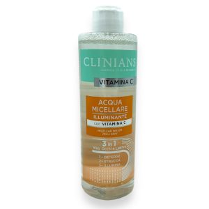 Clinians Acqua Micellare Illuminante Viso Occhi E Labbra 3IN1 Con Vitamina C 400Ml