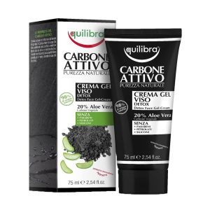 Equilibra Crema Gel Viso Detox al Carbone Attivo Purezza Naturale 75 ml