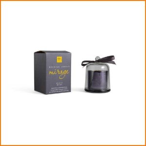 CANDELA IN CAMPANA DI VETRO FRAGRANZA BLACK MUSK