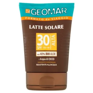Geomar Latte Protezione Solare 100 Ml. SPF30 Bio Aloe e Cocco Formato Viaggio