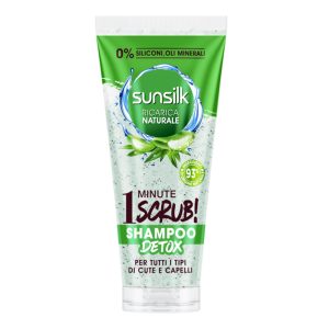 Sunsilk 1 Minute Shampoo Detox Scrub Per Tutti I Tipi Di Cute E Capelli Con Aloe Vera 200Ml