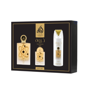 Confezione Lattafa Tharwah Gold 3 pezzi