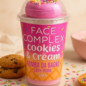 FACE COMPLEX KIT SALI DA BAGNO E BOMBA DA BAGNO COOKIES & CREAM , 350gr.