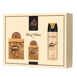 Lattafa Pride Art of Nature l Set regalo 4 pezzi 100 ml EDP + 20 ml EDP + Spray profumato + Spray tascabile