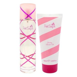 Aquolina Pink Sugar Profumo Eau De Toilette Spray 100 Ml e Gel Doccia Profumato e Luminoso 100 Ml