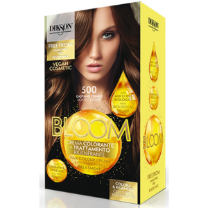 Dikson Bloom Crema Colorante + Trattamento Rigenerante per Capelli 500 Castano Chiaro
