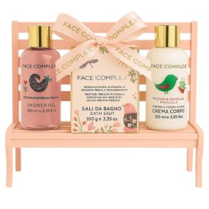 Kit Doccia Schiuma 100 ml , Crema Corpo 100 ml , Sali da bagno e Panchina Portagioie