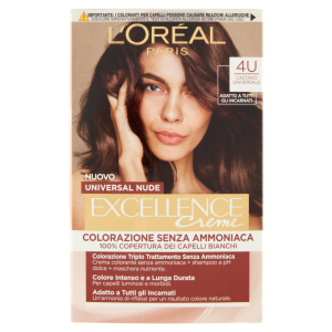 L'Oreal Paris Colorazione permanente senza ammoniaca, Riflesso Universale, Castano 4U