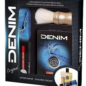 Denim Original After Shave 100 ml + Shaving Cream 100 ml + Pennello da barba