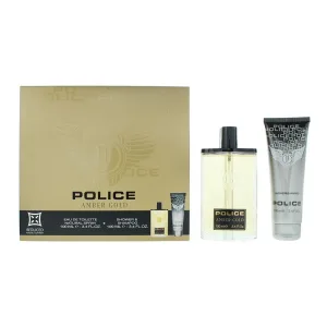 Police Amber Gold For Man 2 Piece Gift Set EDT 100ml - Shower Gel 100ml