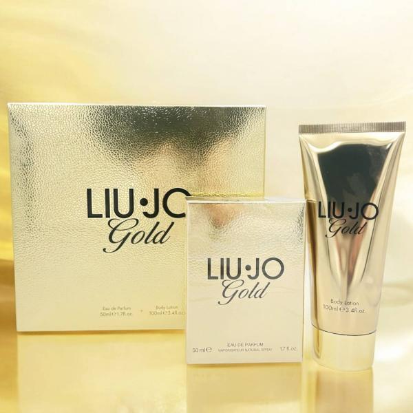 Liu Jo Gold Set Regalo Donna Profumo Eau De Parfum Spray 50ml e Crema Corpo 100ml