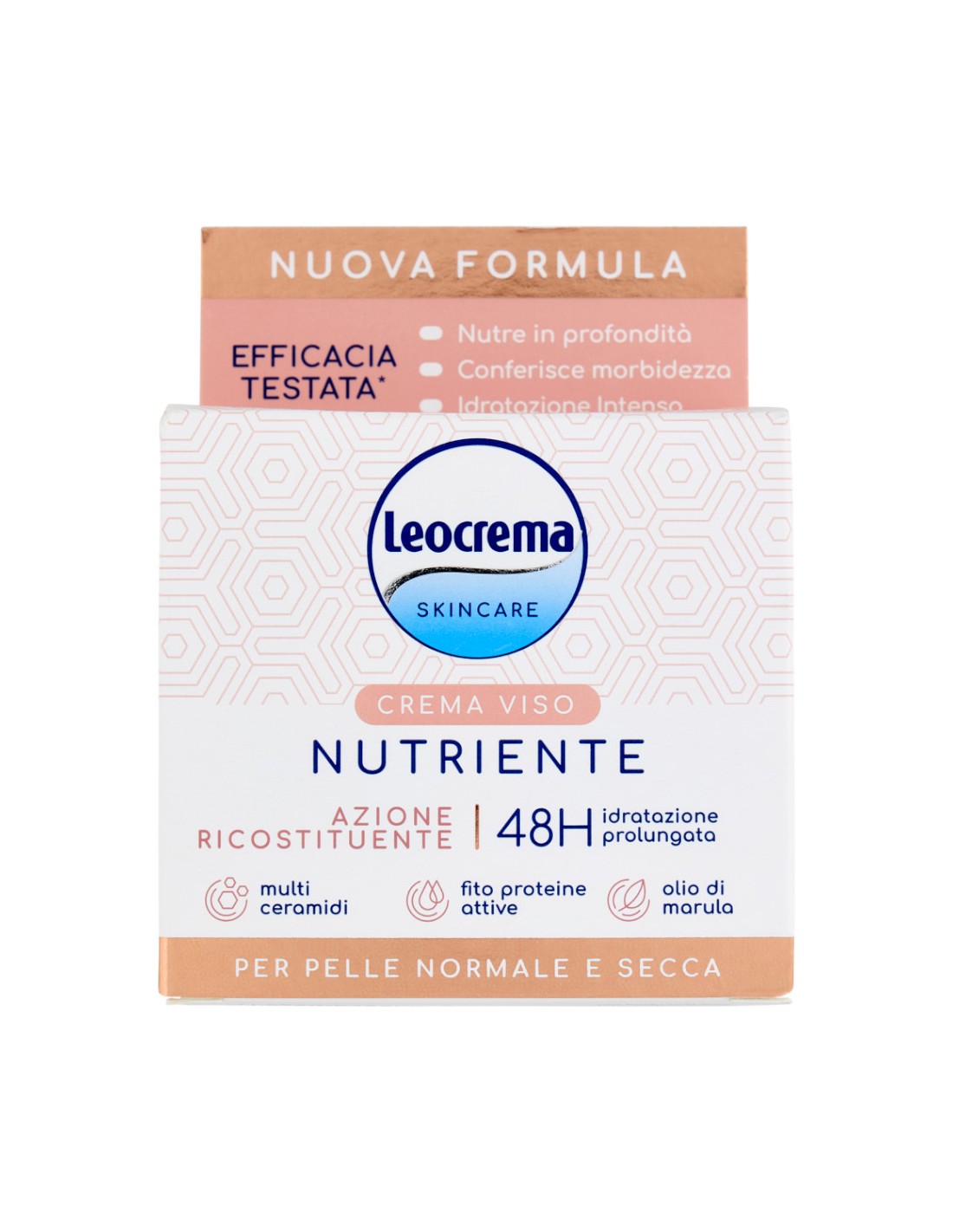 Leocrema Skincare Crema Viso Nutriente Azione Ricostituente Pelle Normale e Secca 50 ml