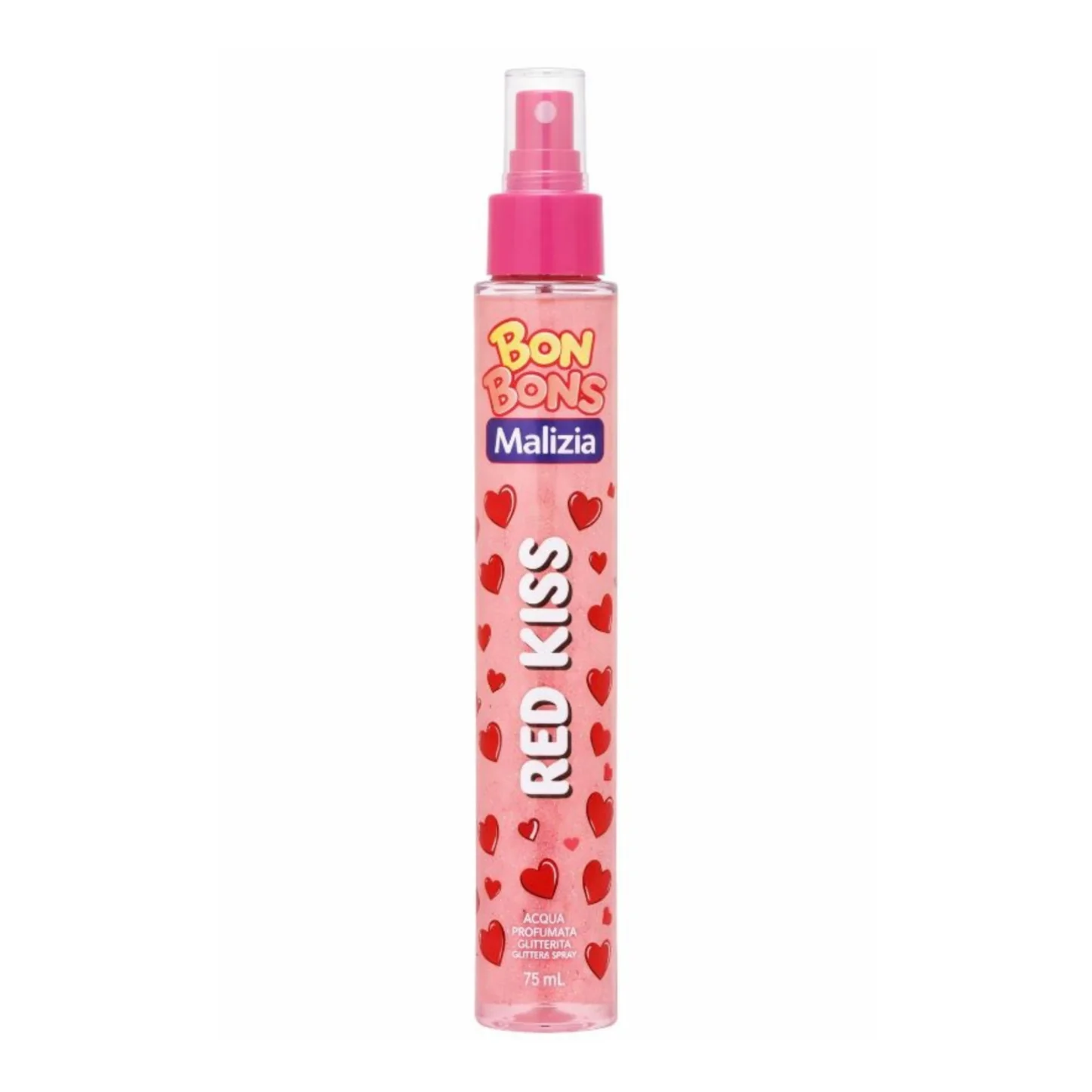 MALIZIA BON BON ACQUA PROFUMATA GLITTER RED KISS 75 ML