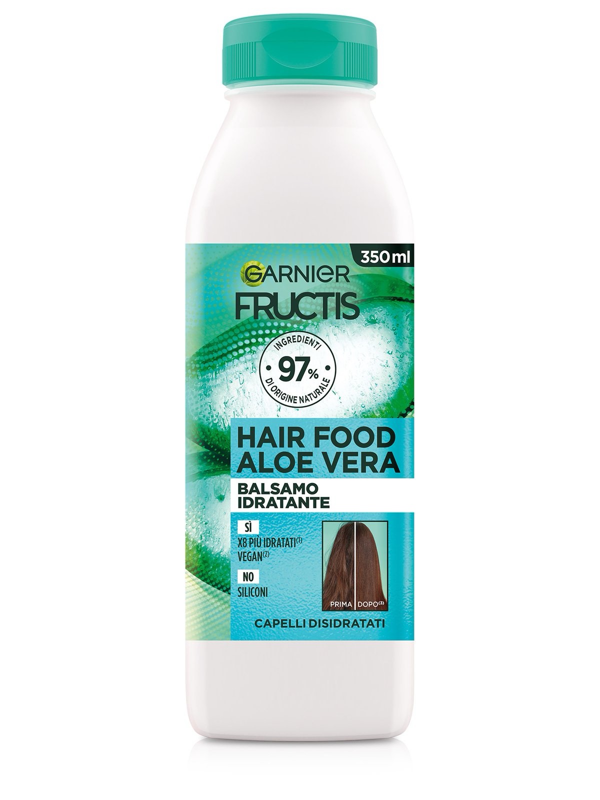 FRUCTIS HAIR FOOD Aloe Vera balsamo 100h di idratazione per cute e capelli secchi 350ml