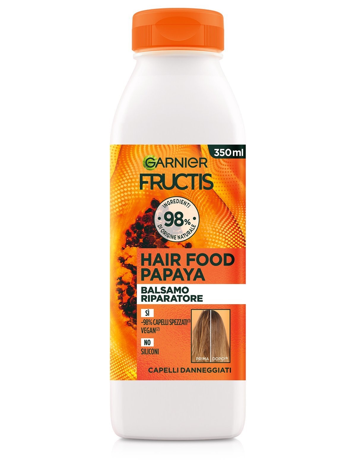 FRUCTIS HAIR FOOD Papaya balsamo riparatore per capelli danneggiati 350ml
