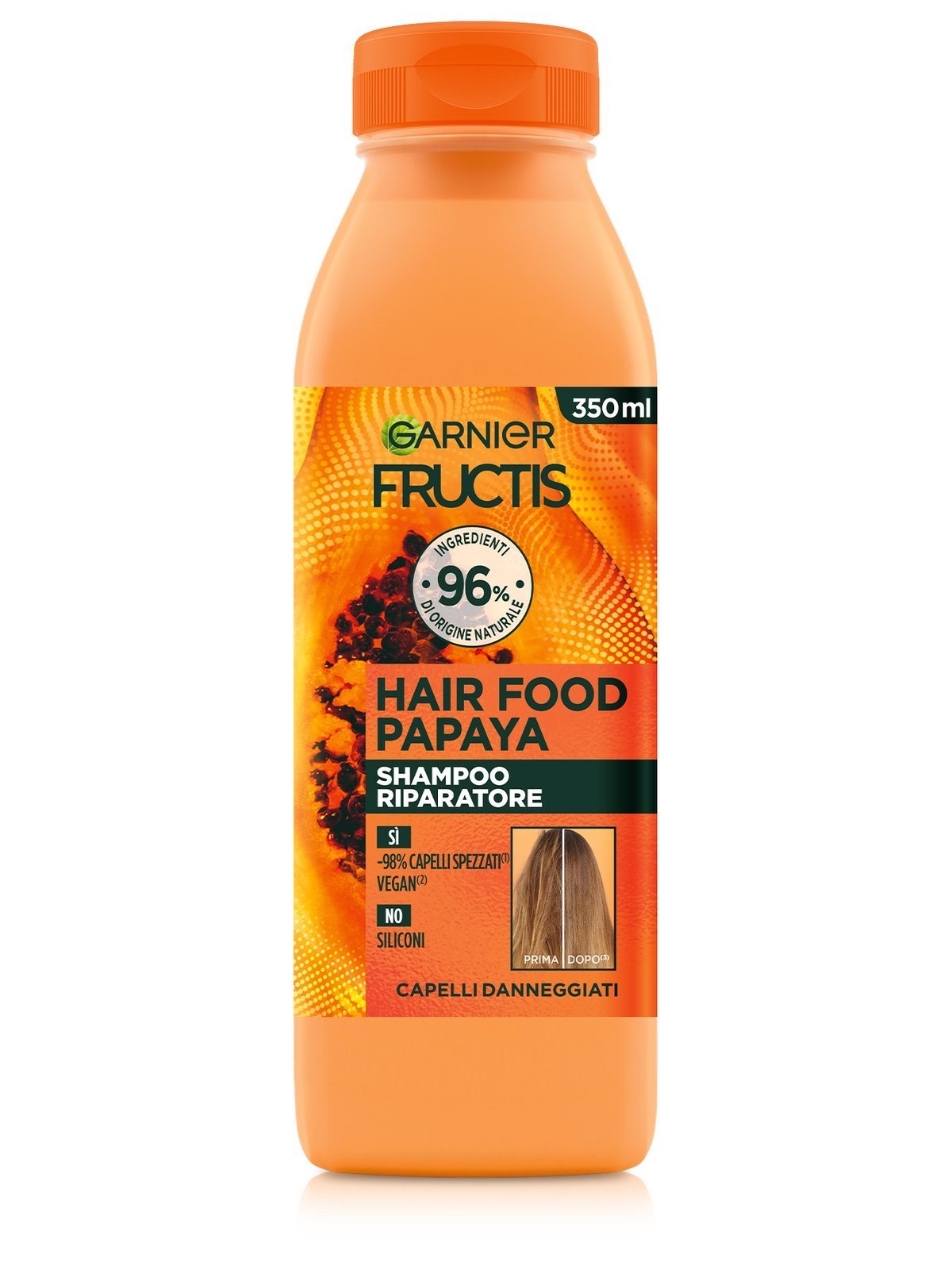 FRUCTIS HAIR FOOD Papaya shampoo riparatore per capelli danneggiati 350ml