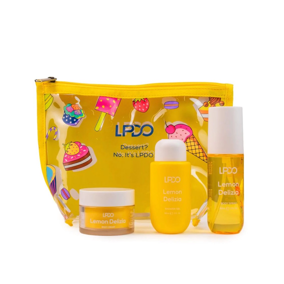 LPDO Summer Kit Lemon Delizia Body Spray 90ml con Shower Gel 90ml e Body Cream 50ml