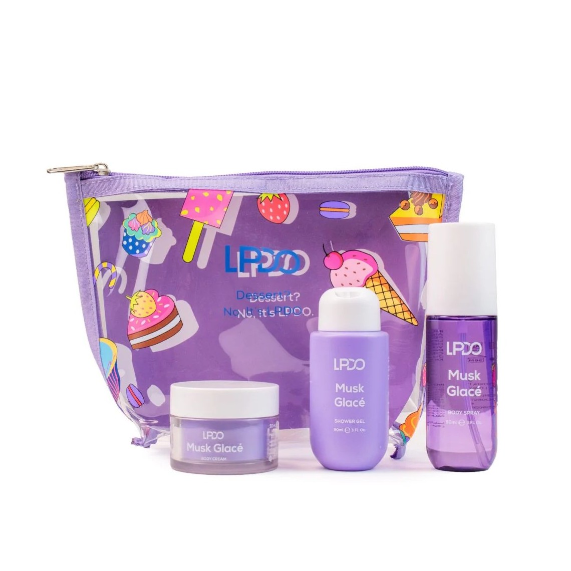 LPDO Summer Kit Musk Glacé Body Spray 90ml con Shower Gel 90ml e Body Cream 50ml
