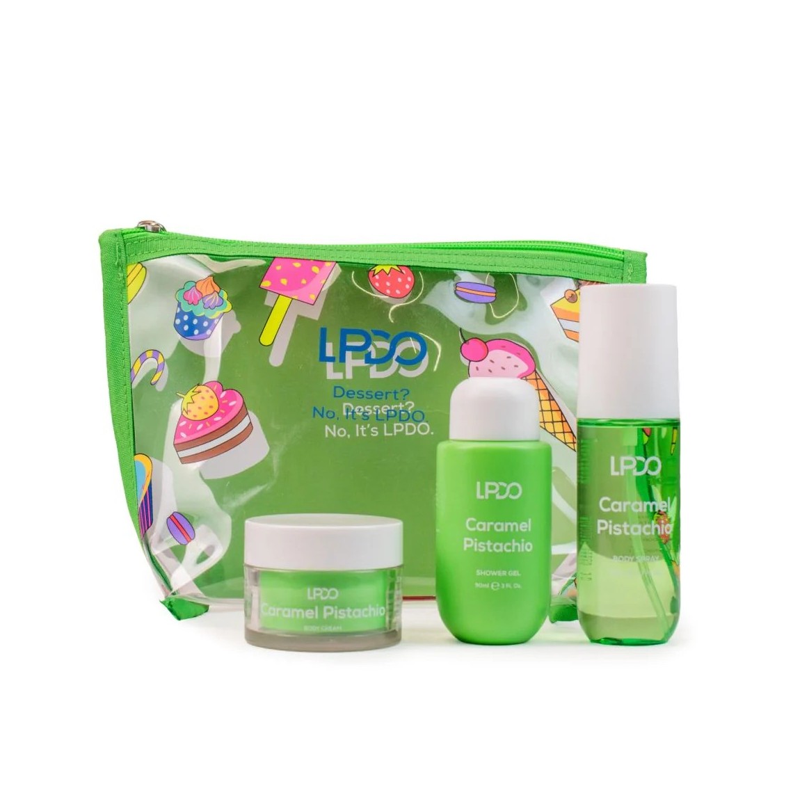 LPDO Summer Kit Pistachio Caramel Body Spray 90ml con Shower Gel 90ml e Body Cream 50ml