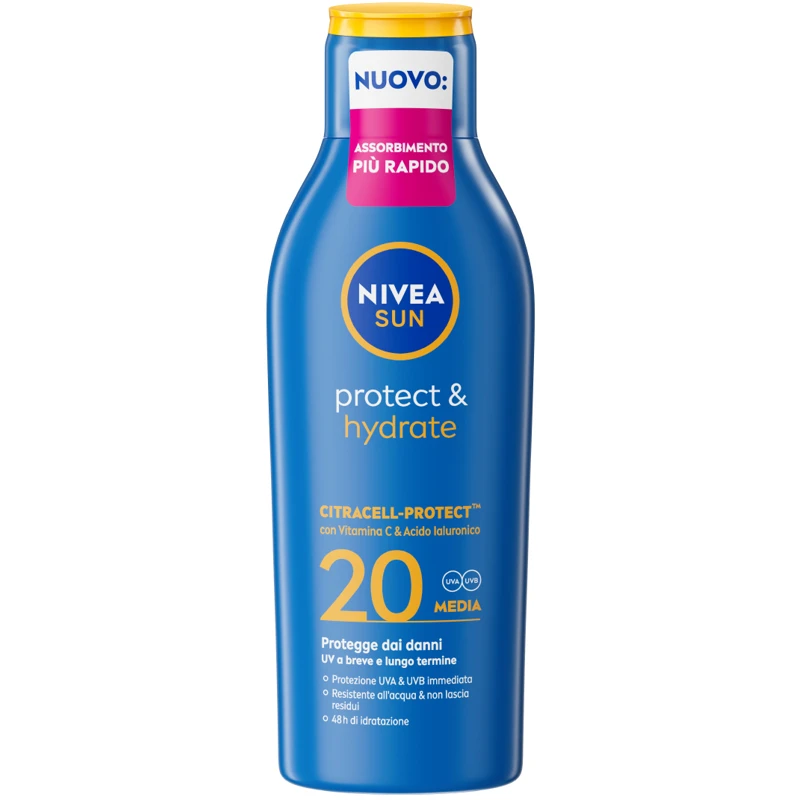 Nivea Sun Latte Solare Protect&hydrate Fp20 Ml 200